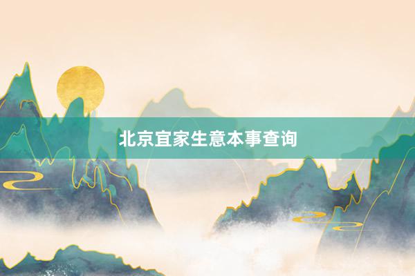 北京宜家生意本事查询